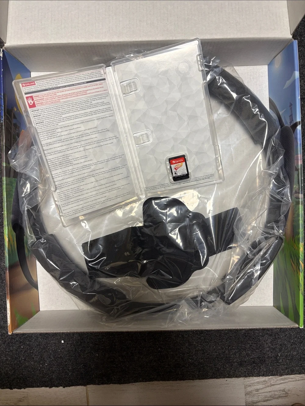 Nintendo Ring Fit Adventure - Black Ring with Red Joy-Con and Gray Handle
